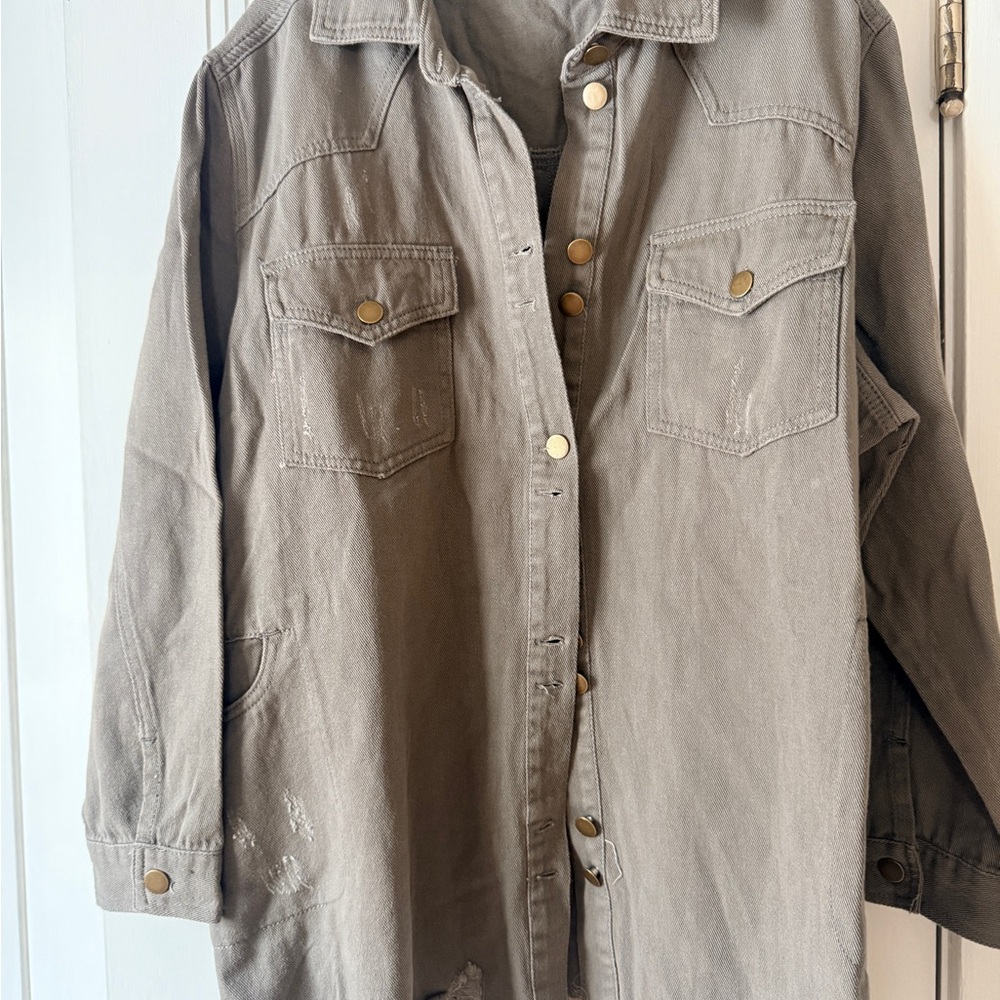 Grey Jean Shirt